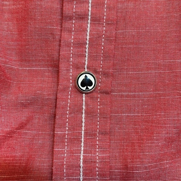 DRILL CLOTHING COMPANY Men's Vintage Rusty Red Button Down Casual Shirt Size L - Picture 9 of 11